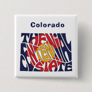 Macaron Carré 5 Cm Colorado Surnom Word Art
