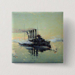 Macaron Carré 5 Cm Combat d'Askold de croiseur