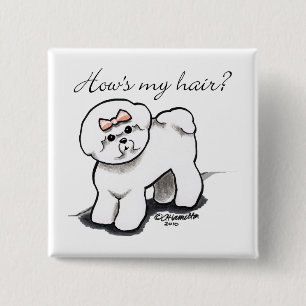 Macaron Carré 5 Cm Comment de Bichon Frise mes cheveux