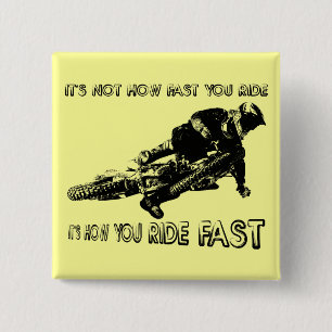 Macaron Carré 5 Cm Comment vous conduisez vite Dirt Bike Motocross Bo
