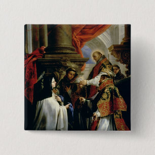 Macaron Carré 5 Cm Communion de St Teresa d'Avila c.1670