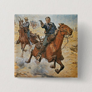 Macaron Carré 5 Cm Complètement Sure : un soldat de la cavalerie des