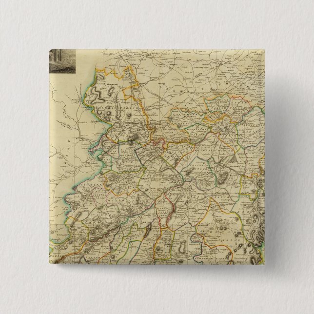 Macaron Carré 5 Cm Comté de Roxburgh (Devant)