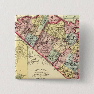 Macaron Carré 5 Cm Comtés de Morgan, Berkeley et Jefferson