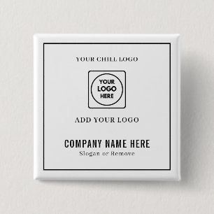 Macaron Carré 5 Cm Conception de rectangle avec logo d'entreprise et 