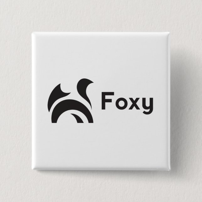 Macaron Carré 5 Cm Conception Foxy (Devant)