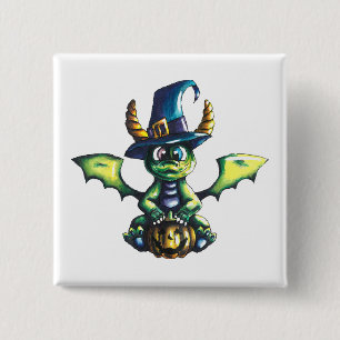 Macaron Carré 5 Cm Conception magique du dragon d'Halloween