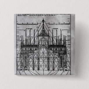 Macaron Carré 5 Cm Conception pour la cathédrale de Milan
