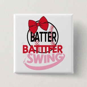 Macaron Carré 5 Cm Conception Sur Le Thème Du Baseball "Batter Batter