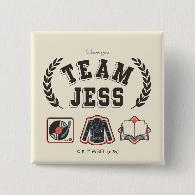Macaron Carré 5 Cm Conception Team Jess Gilmore Girls (Devant)