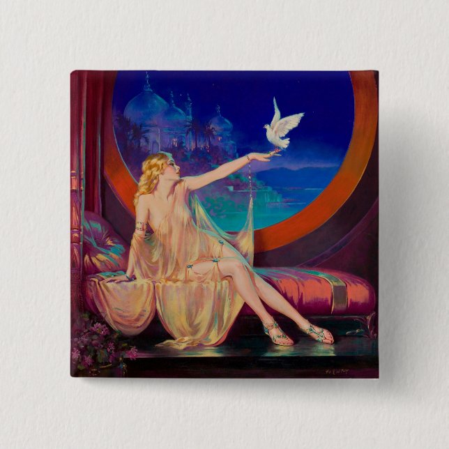 Macaron Carré 5 Cm Concubine de Sultana le sultan arabe 1925 (Devant)