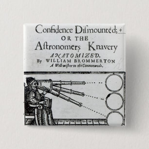 Macaron Carré 5 Cm Confiance de frontispice démontée ; Astronome