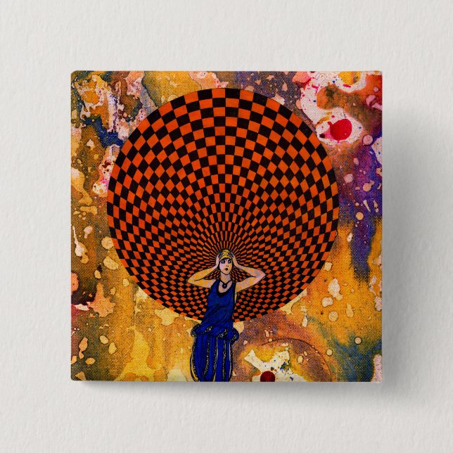 Macaron Carré 5 Cm Confusion par Michael Moffa (Devant)