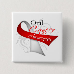 Macaron Carré 5 Cm Conscience orale de Cancer de ruban d'imprimante