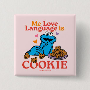 Macaron Carré 5 Cm Cookie Monster   Citation de la Saint Valentin