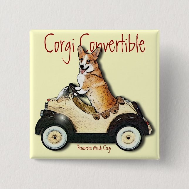 Macaron Carré 5 Cm Corgi convertible (Devant)