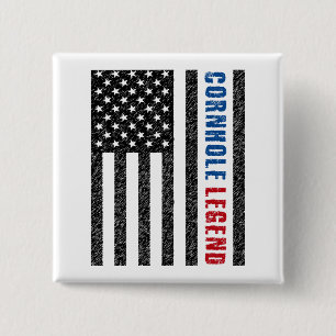 Macaron Carré 5 Cm Cornhole Legend USA