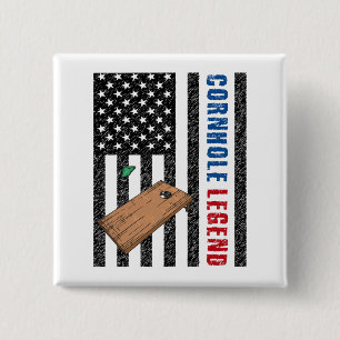 Macaron Carré 5 Cm Cornhole Legend USA