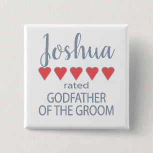 Macaron Carré 5 Cm Cortège de mariage et de noce 5 Dieu le parrain du