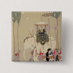 Macaron Carré 5 Cm Cortège impérial (litho de couleur)