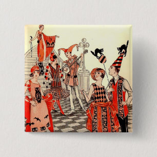 Macaron Carré 5 Cm Costume d'Halloween 1920