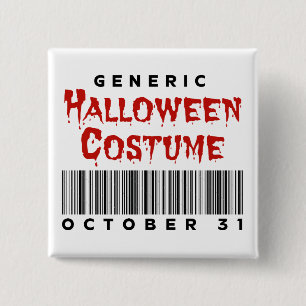 Macaron Carré 5 Cm Costume d'Halloween Générique Code-Barres 31 octob
