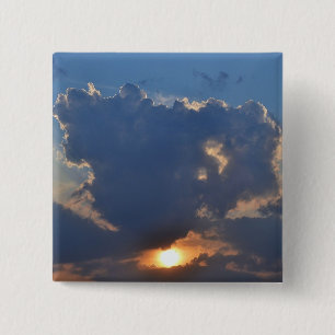 Macaron Carré 5 Cm Coucher de soleil avec formation Teacup Cloud par 