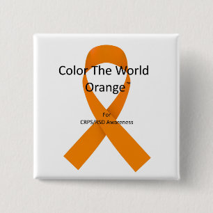 Macaron Carré 5 Cm Couleur du bouton World Orange™