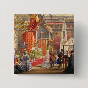 Macaron Carré 5 Cm Cour médiévale, conçue par Pugin, plat 40 de "