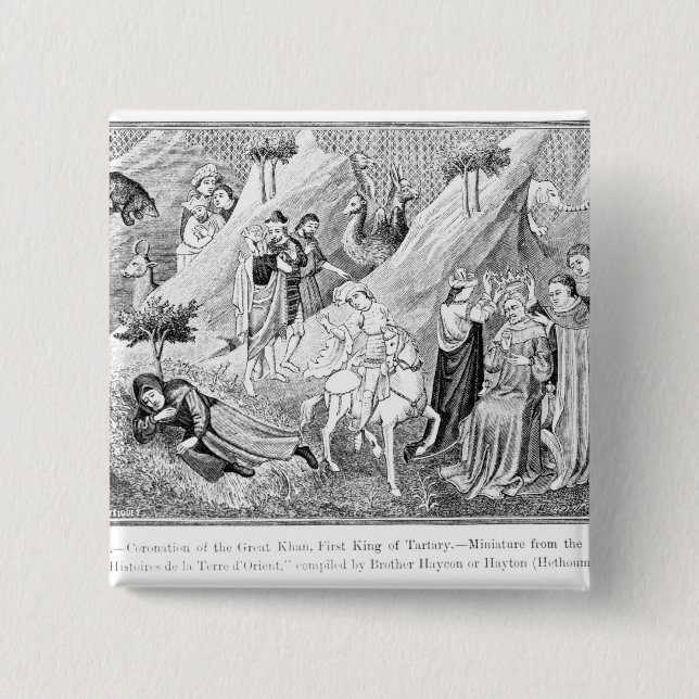 Macaron Carré 5 Cm Couronnement de grand Khan (Devant)