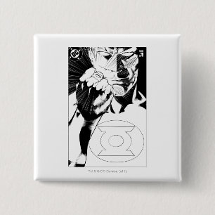 Macaron Carré 5 Cm Couverture haute de fin verte de lanterne, noire