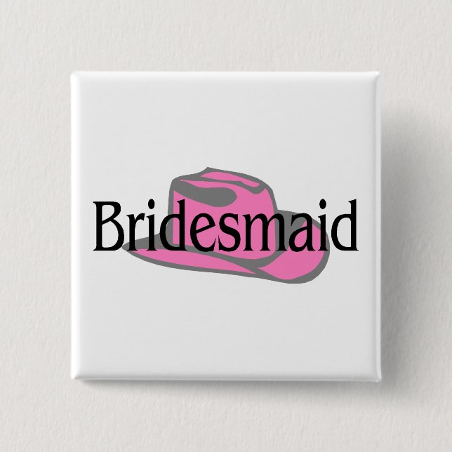 Macaron Carré 5 Cm Cowgirl Bridesmaid (Devant)