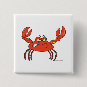 Macaron Carré 5 Cm crabe rouge en colère