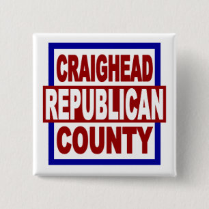 Macaron Carré 5 Cm Craighead County Repubican 2" x 2" Square Button