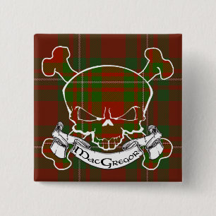Macaron Carré 5 Cm Crâne de tartan de MacGregor