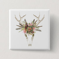 Crâne et fleurs de cerfs