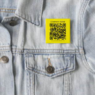 Macaron Carré 5 Cm Créer un code QR Facilement visible jaune vif no