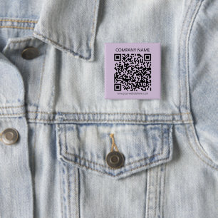 Macaron Carré 5 Cm Créer un code QR Violet lavande pâle