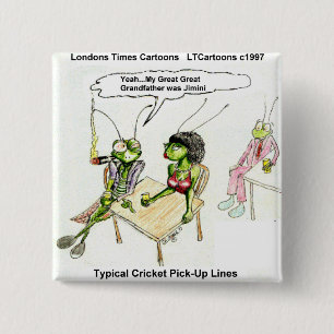 Macaron Carré 5 Cm Cricket Pick-Up Lines Funny