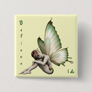Macaron Carré 5 Cm Croyez en Fairies Button