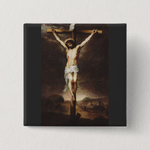 Macaron Carré 5 Cm Crucifixion par Bartolome Esteban Murillo