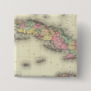 Macaron Carré 5 Cm Cuba, Jamaïque Et Porto Rico