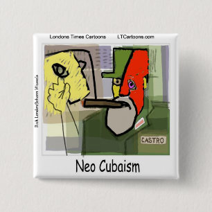 Macaron Carré 5 Cm Cubiste Castro NeoCubaism drôle