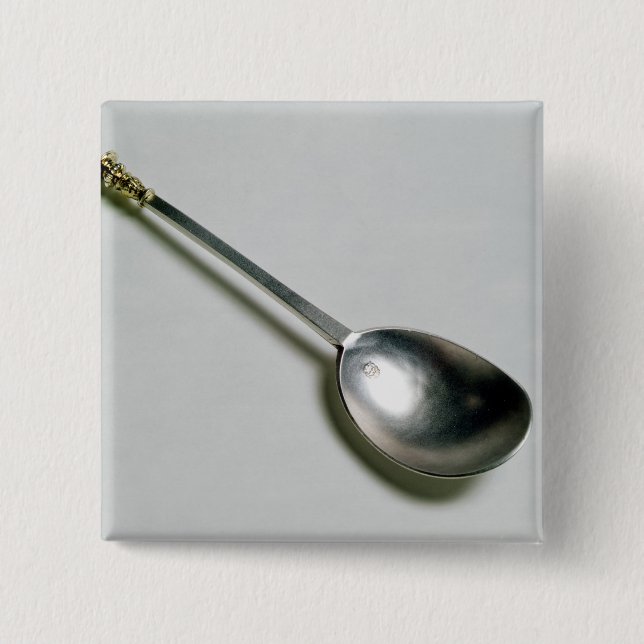 Macaron Carré 5 Cm Cuillère argentée d'apôtre avec le dessus de joint (Devant)