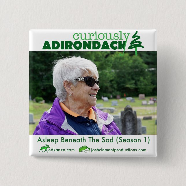 Macaron Carré 5 Cm Curieusement bouton Adirondack (Natalie Leduc) (Devant)