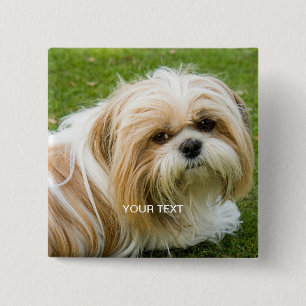 Macaron Carré 5 Cm Custom Photo Button