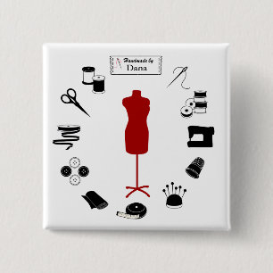 Macaron Carré 5 Cm Customiser les boutons Étiquette