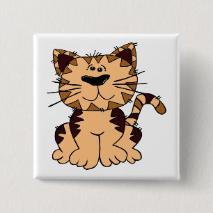 MACARON CARRÉ 5 CM CUT BEIGE ET CHAT BROWN