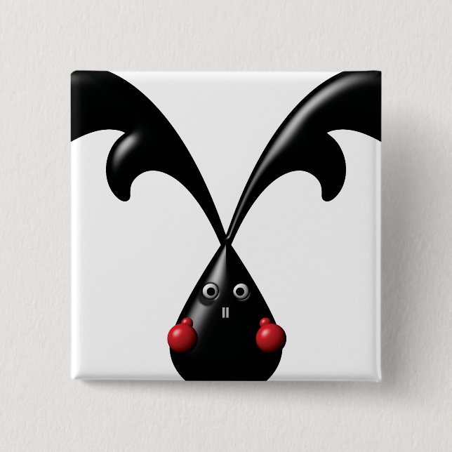 Macaron Carré 5 Cm Cute Bunny Boxer Lapin (Devant)