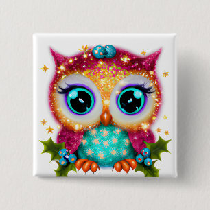 Macaron Carré 5 Cm Cute et adorable Kawaii Baby Owl
